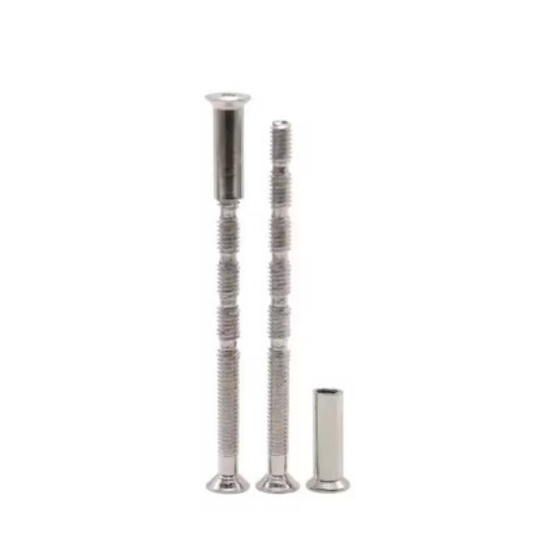 Door Handle Screws Fixings Set 4mm 30Pcs Universal Bolt Through Fasteners for Door Lock Knobs Roses Home Renovation Use