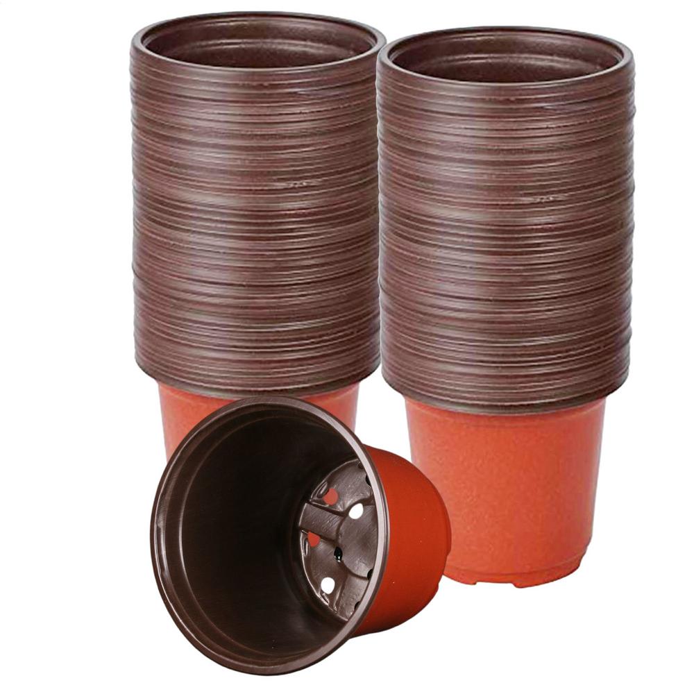 100pcs 10cm Seeding Nursery Pot Soft Plant Nursery Pots Flowerpot Plastic Grow Box Home Garden Planting Accessories