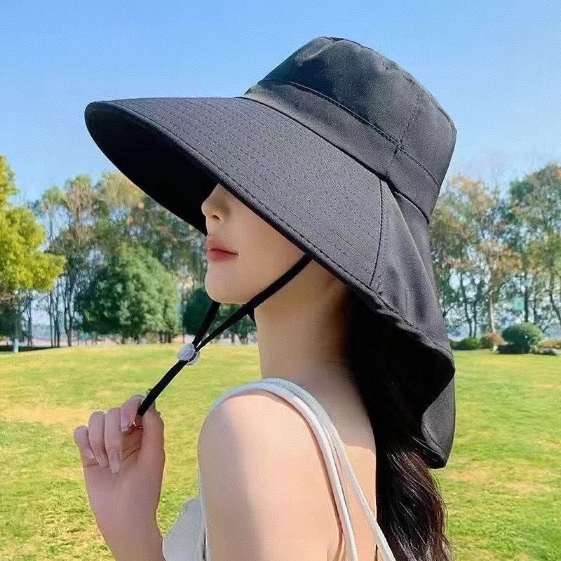 Fisherman's Hat Children's Spring and Autumn Outdoor Big Eaves Sunscreen Hat Versatile Double-sided Solid Color Foldable Sun Hat