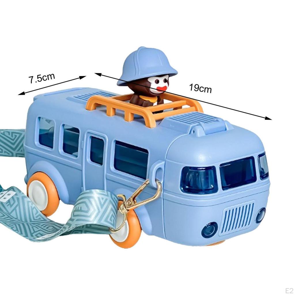 Butelka na wodę w kształcie autobusu z paskiem na ramię, dla dziewcząt, kubek na kemping i do szkoły