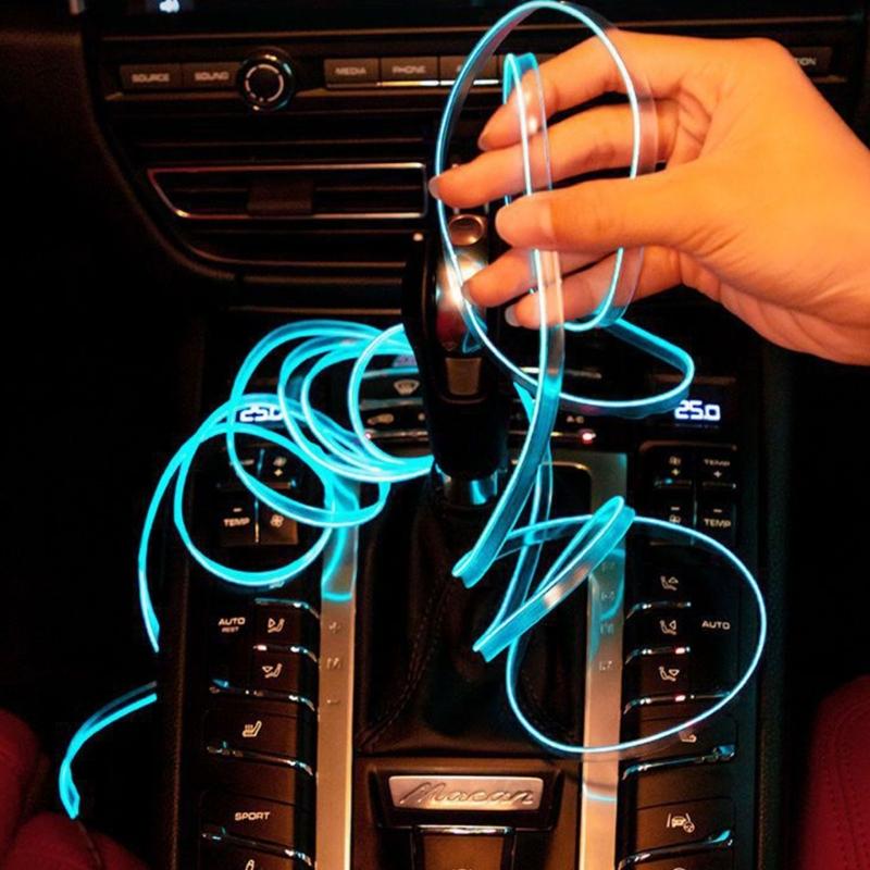 Flexible Cold Glow LED Car Ambient Lights Strips Easy Installation Energy Efficient Multicolor Mood Lighting for Driving
