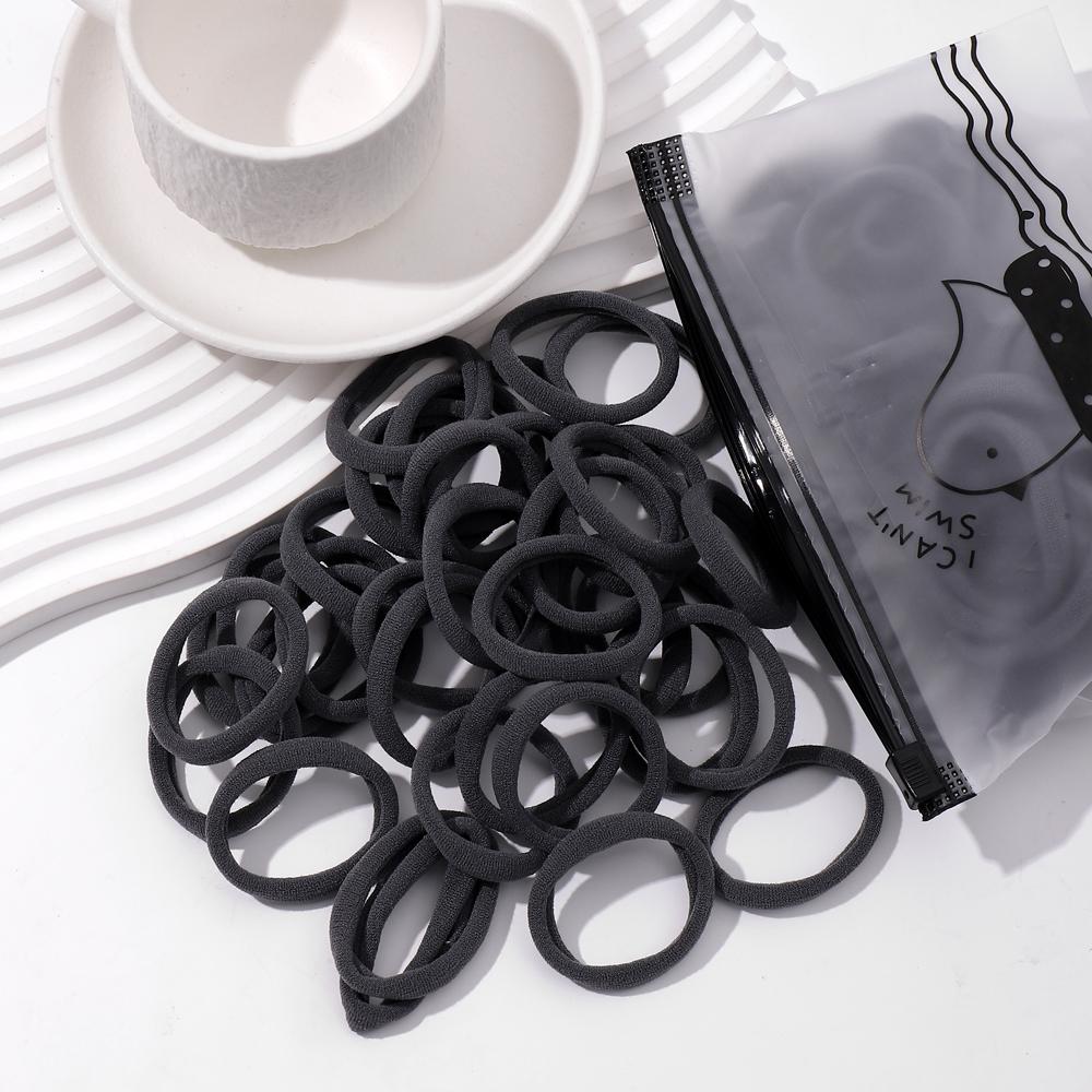 20/50Pcs Women Girls Basic Hair Band 4.5cm Simple Solid Colors Elastic Headband Hair Ropes Ties Hair Accessories Ponytail Holder