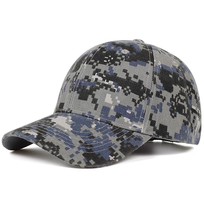 Unisex Lichte Plaat Leger Camouflage Baseballpetten Lente en Herfst Buiten Verstelbaar Casual Petten Zonnehoed blauw