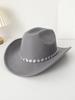 Western cowboy top hat felt hat Tibetan top hat three-dimensional pattern accessories jazz hat new woolen hat