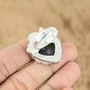 925 Sterling Silver Trillion Chevron Amethyst Stone Flower Birthday Elegant Ring