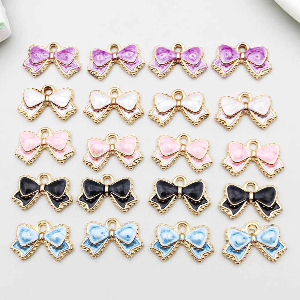 

Новая красочная подвеска-шарм в виде банта из сплава с капельной эмалью