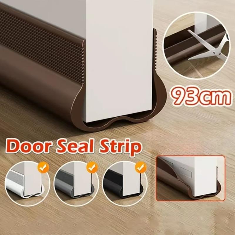 Flexible Door Bottom Sealing Strip Door Gap Soundproofing Wind and Dust Proof Weather Strip Under Door Draft Stopper Tape 93cm