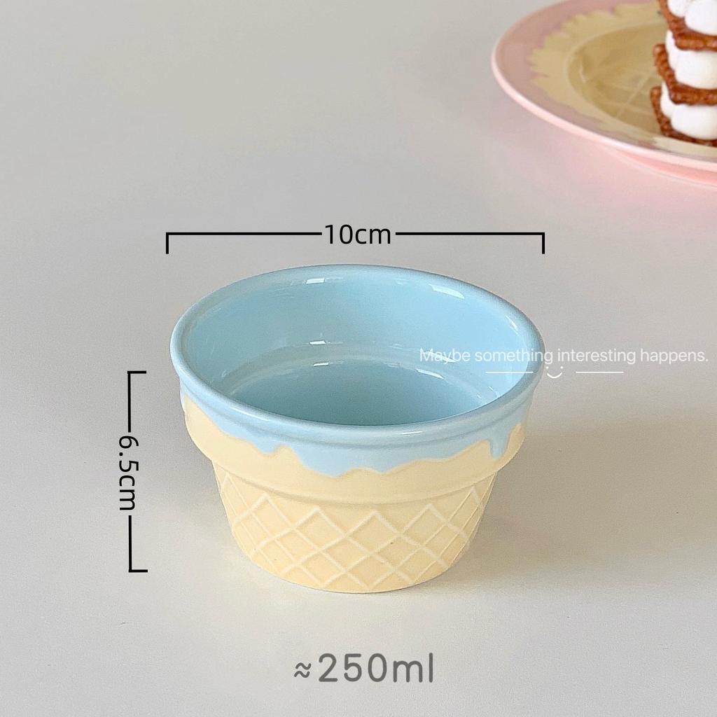 Cute Ceramic Bowls Yogurt Bowl Creative Dessert Tableware Serving Bowl  Household Dishes