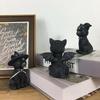 Halloween Dekorationen Magische Katzen Kunstharz Handwerk Skulpturen Fenster Tischdekorationen Rasen Garten Gartendekorationen Feiertagsgeschenk