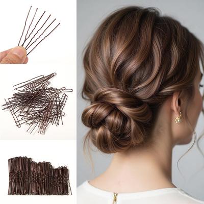 50Pcs New Solid Color Alloy Hair Sticks Hairpins Vintage Hair Clips Barrettes Bun Holder For Women Styling Tools
