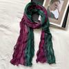 Warm Gradient Texture Scarf Windproof Bandana Shawl Wraps Multifunction Long Hijab Scarf  Travel