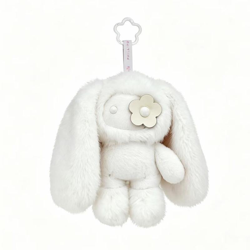 Cartoon Rabbit Plush Doll With Keyring For Backpack Decoration And Gifts