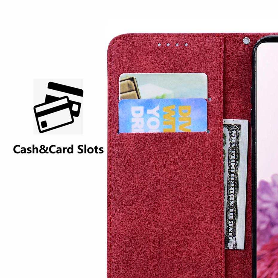 Genuine leather book-style flip case with bow decoration for Xiaomi Redmi 14C красный