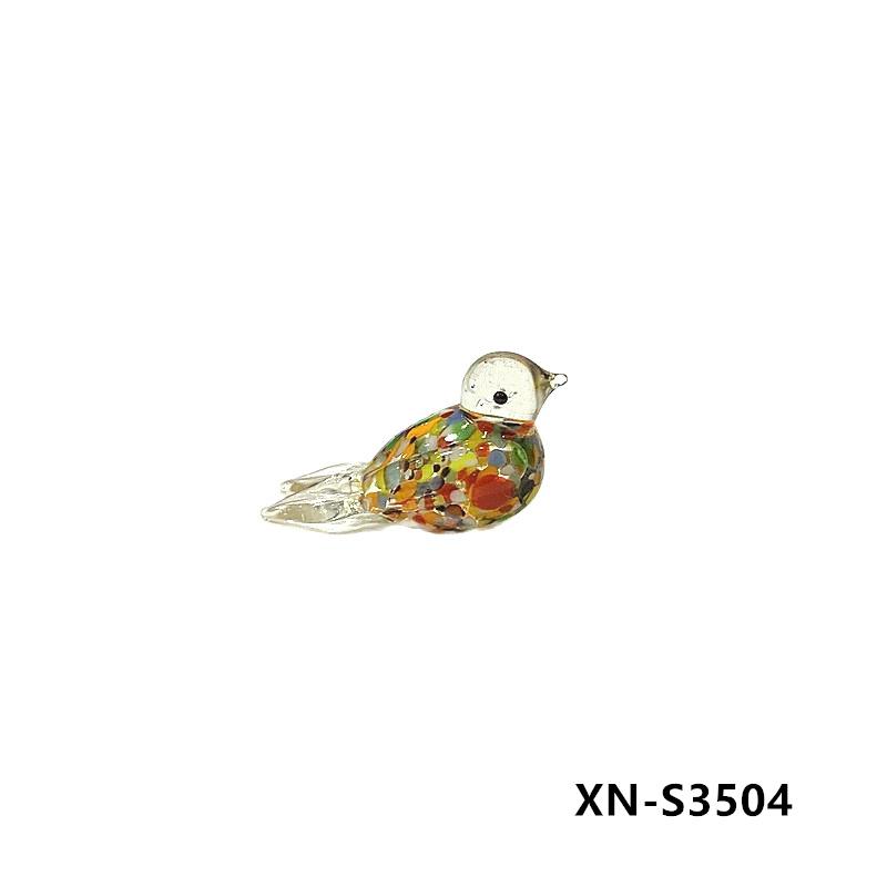 Handgefertigte Mini-Glasvogel-Figur Bunt Niedlich Kleines Tier-Ornament Innenbereich Zuhause Schreibtisch Feengarten Bonsai-Pflanzgefäß Dekorationszubehör