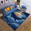 Whale Carrying Lighthouse House Print Carpet Rug for Living Room Bedroom Sofa Doormat Home Decor Non-slip Floor Mat