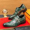 Mens Chelsea Business Leather Shoes Classic Serpentine Leather Buckle Loafers Shoes Man Oxfords Pointed Casual Shoes For Men