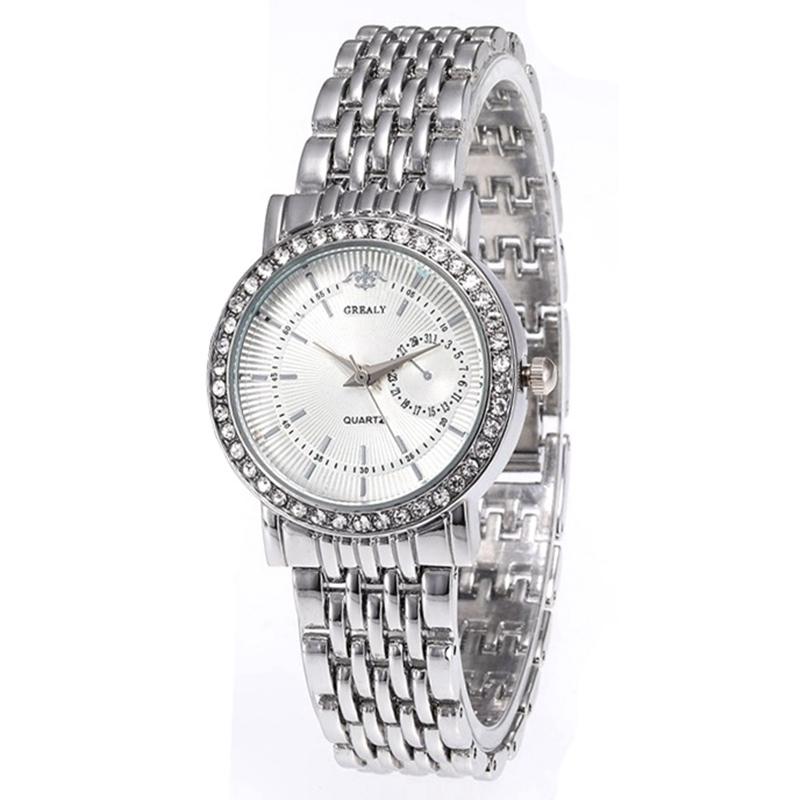 Ny Mode Damklockor Rostfritt Stål Armband Kvarts Klocka Mode Casual Relogio Feminino Flicka Student Dam Armbandsur