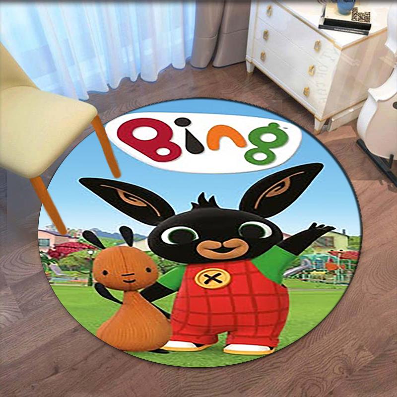 Bing Printed Round Rug Carpet Chair Rug Area Rug Entryway Doormats,for Office Chair Living Room Bedroom Kitchen Room.