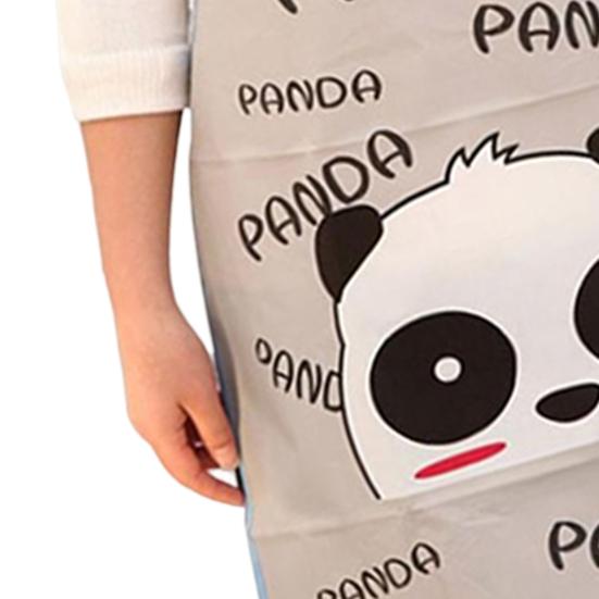 Zástěra bez rukávů Prodloužený popruh Halter Design Kreslený potisk Kuchyňská zástěra pro restauraci