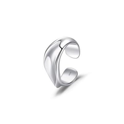 LUXSTAR Ear Cuff, Sterling Silver 925, Earring, Ear Clip, Men's & Women's, Simple, Brand (Silver)