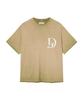 DEINET Washed Logo T-Shirt In Khaki