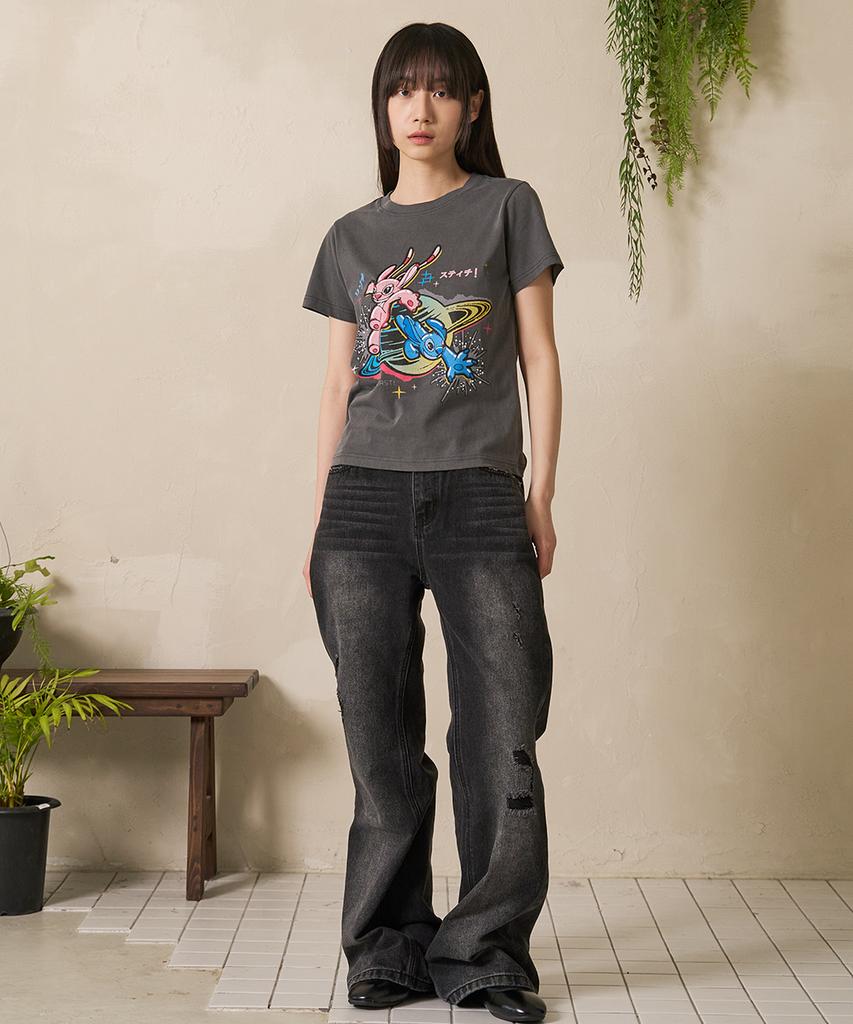 FDR Womens Vintage Boots Cut Denim Jeans Black