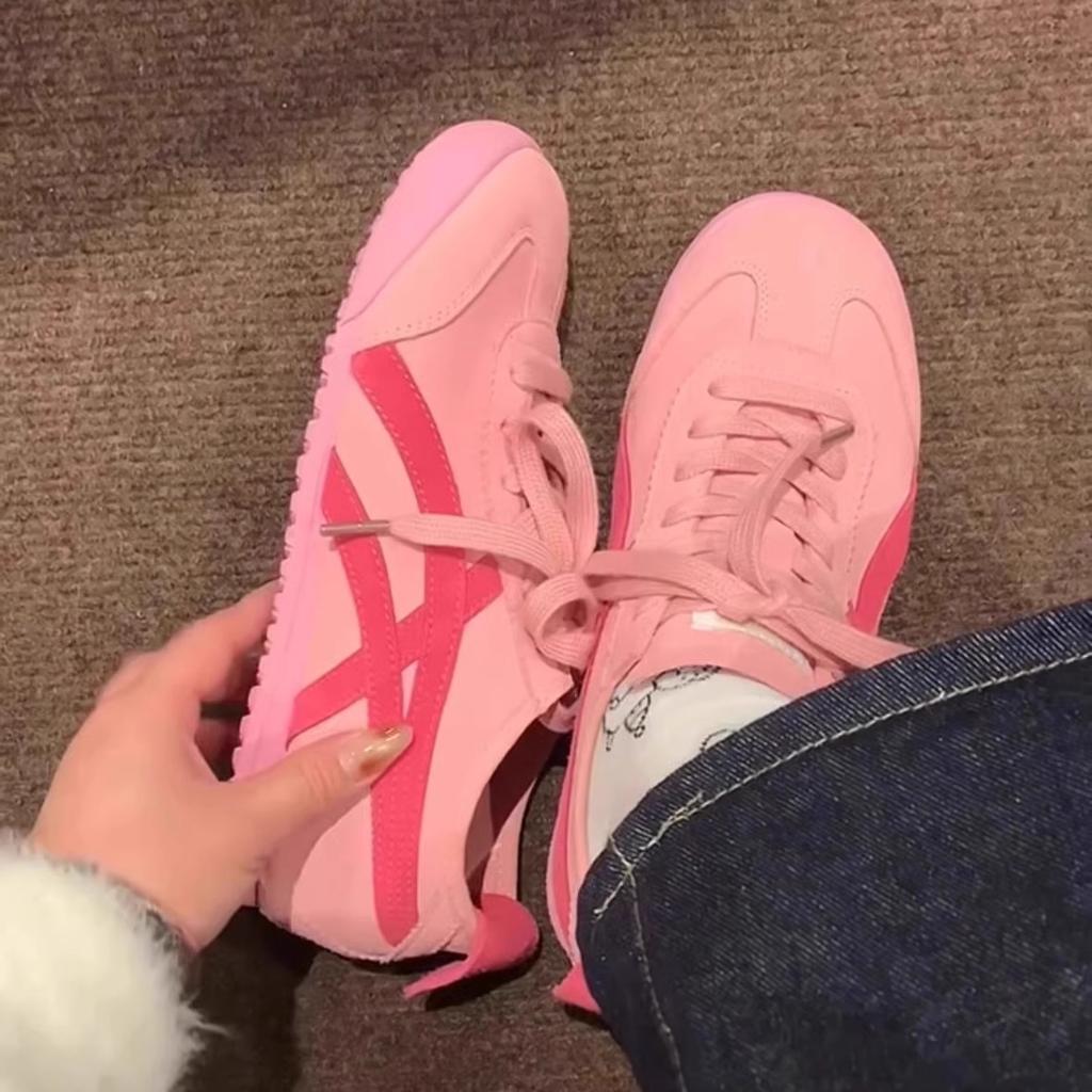 Forrest Gump shoes women's 2025 new summer thin pink sneakers flat-bottomed versatile little white casual sports moral training shoes