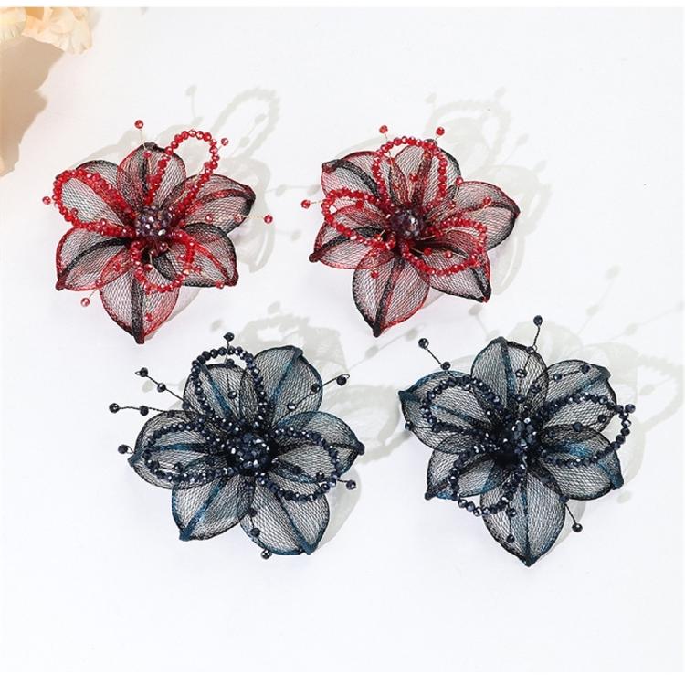 Flower Sewing Hair Clip Brooch for Wedding Dresses Artistic for Dress Wedding Bridal Dress Decorative Applique