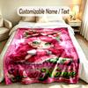 Fantasy Magic Theme Soft Blanket Personalized Custom Name Text Print Warm Blanket Home Sofa Bedroom Decor