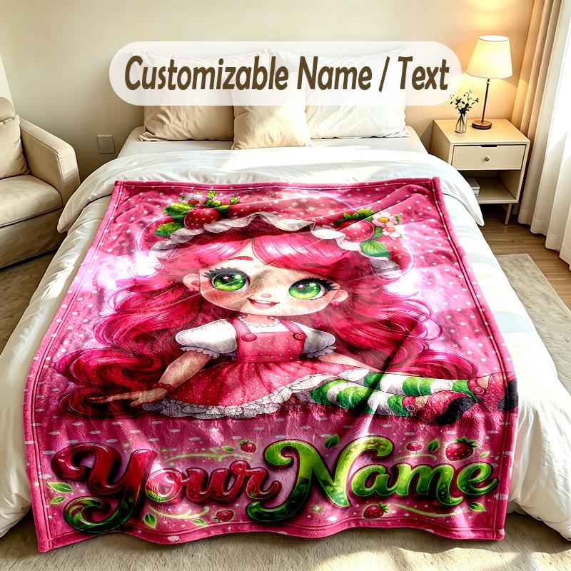 Fantasy Magic Theme Soft Blanket Personalized Custom Name Text Print Warm Blanket Home Sofa Bedroom Decor