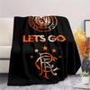Rangers FC Printed Flannel Blanket, soft throw for bedroom sofa, washable, Christmas present, great gift.