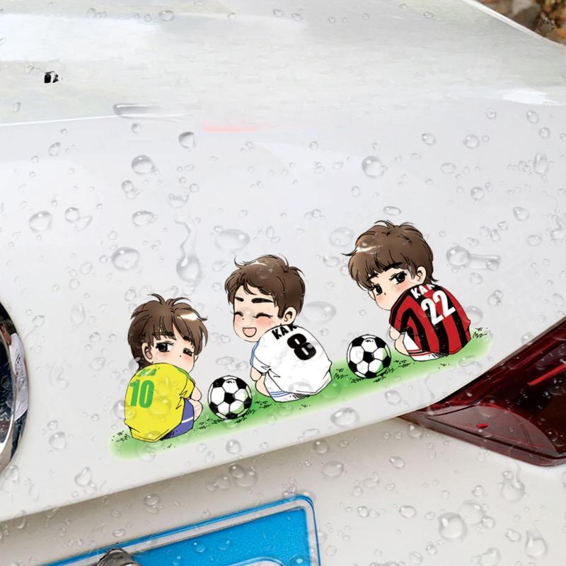 Cartoon Character Car Decals Football Decal Water-Repellent Vinyl Decals For Automobile Hood Bumper Trunk Lid Decor Car Accessories