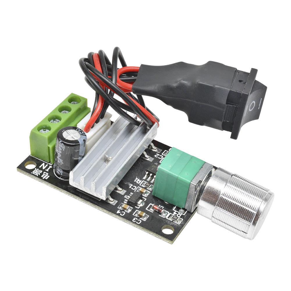 DC 6V 12V 24V 28V 3A 80W DC Motor Speed Controller PWM Speed Adjustable Reversible Switch 1203BB DC Motor Driver Reversing