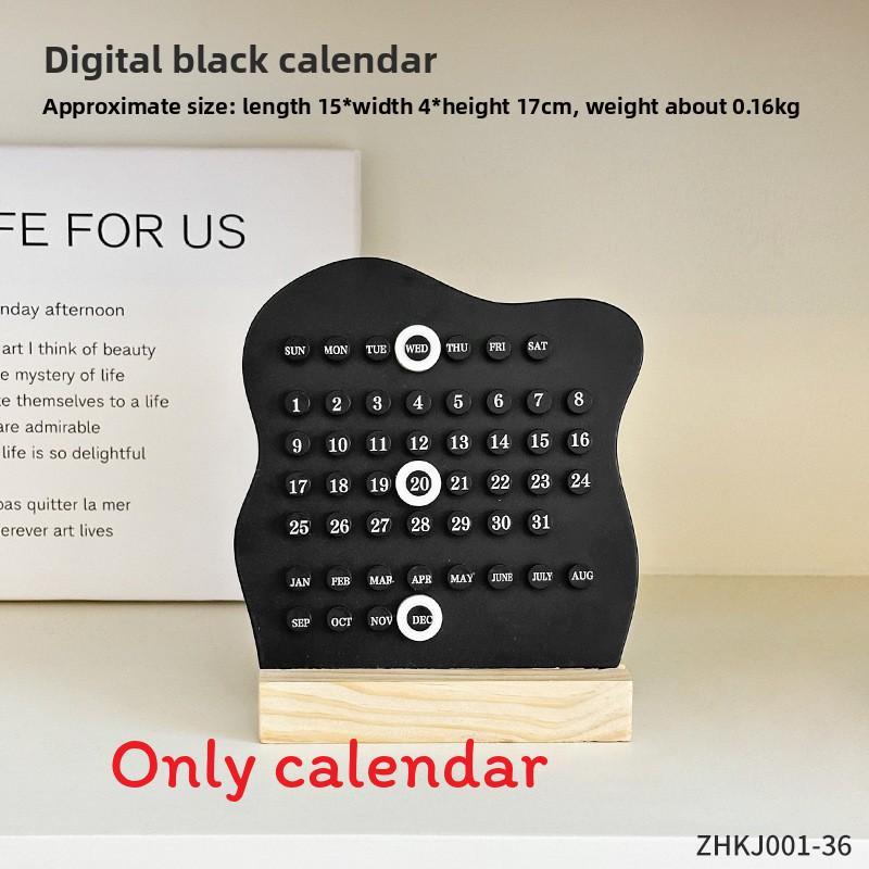 

Wooden Calendar Diy Desk Decor With Handmade Rings For Home Office And Giftgiving