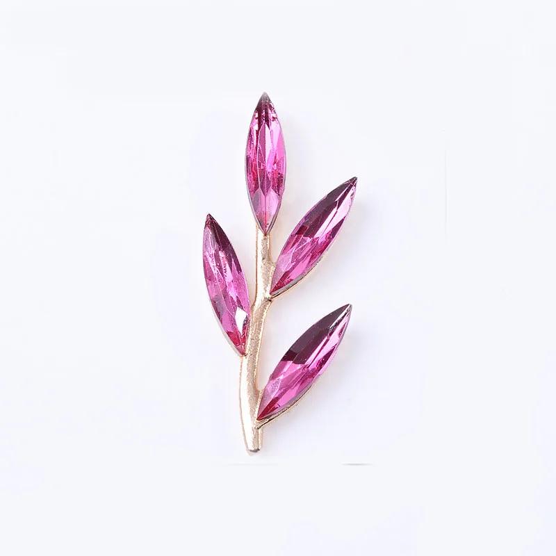 Engood 100Pcs Rhinestones Branch Leaves Button DIY Hair Accessories Wedding Bridal Decoration Sewing Trim & Embellishments Craft