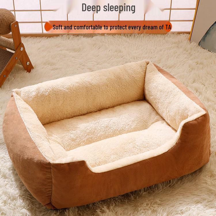 Strapazierfähiges, Waschbares Hunde- und Katzenbett: Warme, Verdickte, Kältefeste Polsterung für Alle Jahreszeiten - Erhältlich in Klein, Mittel, Groß