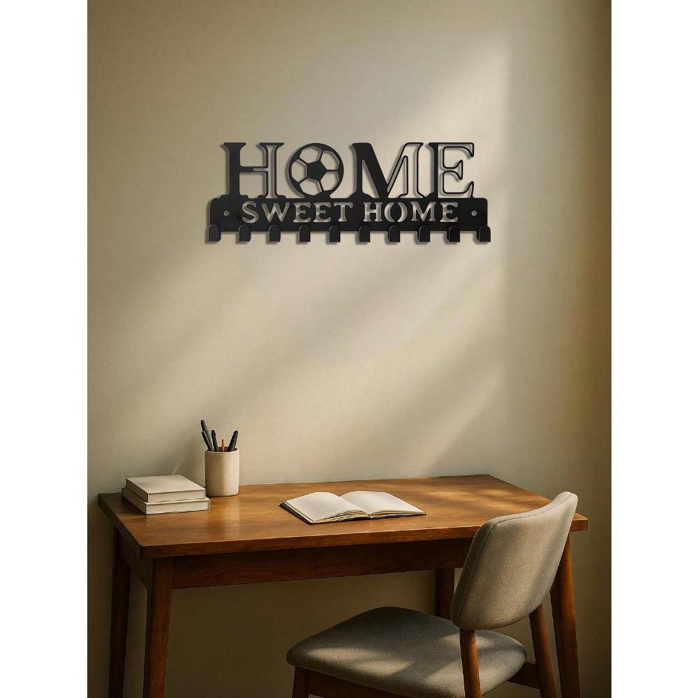 Modern Minimalist Key Holder Heavy Metal Wall Mount for Keys Mail Organizer Space Saving Entryway Decor