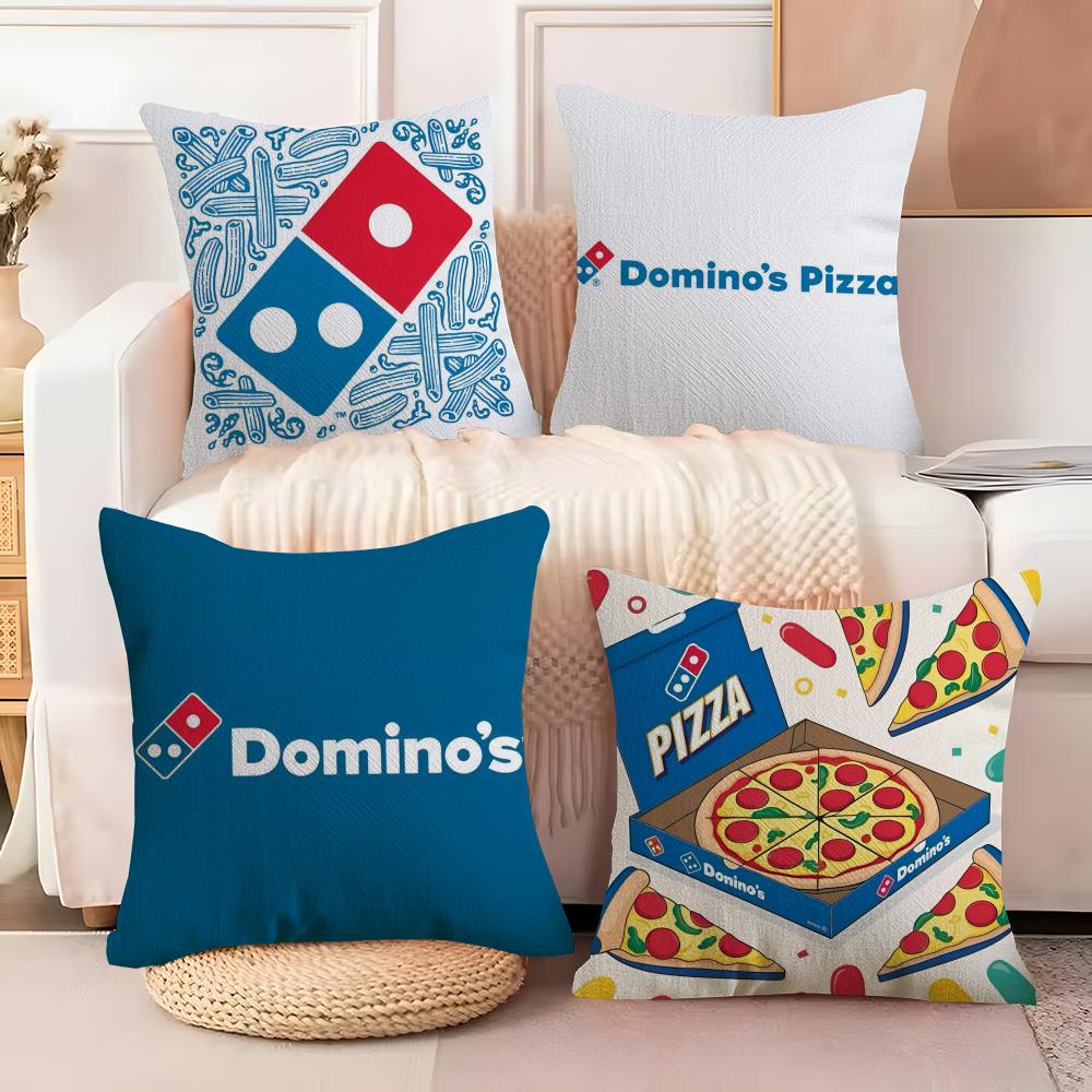 Food D-Domino'S Pizza Cushion Cover Soft Plush Fabric Double-Sided Printed Sofa Cushion Cover For All Seasons Home Decor Gift
