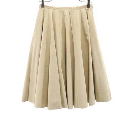 FOXEY made in Japan Midi-Länge Kunstleder ausgestellter Rock 40 Braun Damen Gebraucht