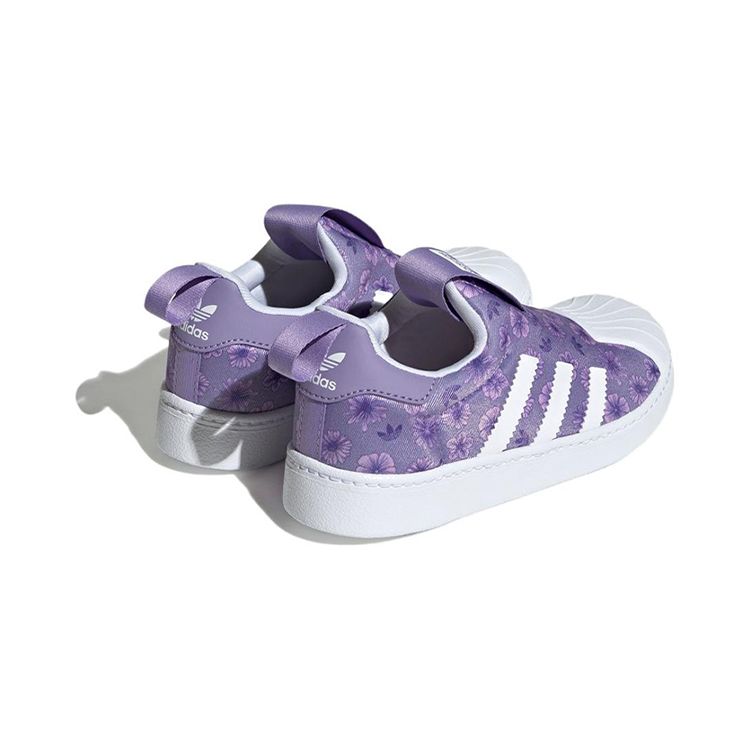 Adidas Originals 360 Trendy Casual Non-Slip Wear-Resistant Low-Top Skate Shoes Kids Sneaker Purple White FZ5610
