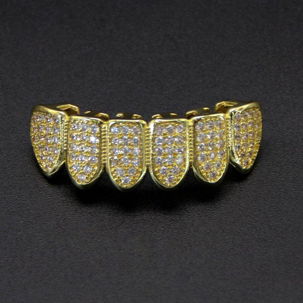 Hip Hop Hiphop Teeth Grillz Top & Bottom Set Charm Teeth Grillz Teeth Grillz Set Dental Crown