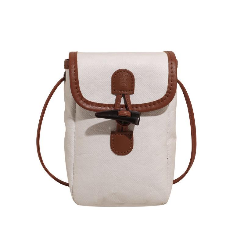 Simple Casual Commuter Mobile Phone Bag Summer New Fashion Horn Buckle Fashion Versatile Shoulder Messenger Bag