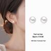 Korean Style S925 Sterling Silver Freshwater Pearl Stud Earrings for Women - Elegant High-End Jewelry