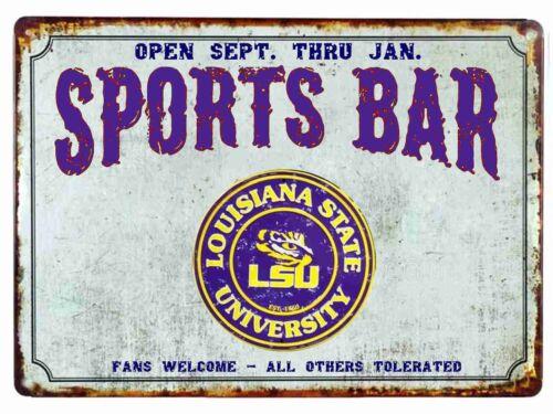 LSU Louisiana Sports Fans Welcome Mouse Pad Tin Sign Art On MousepadAluminum 20x30cm（7.8x11.8inch）