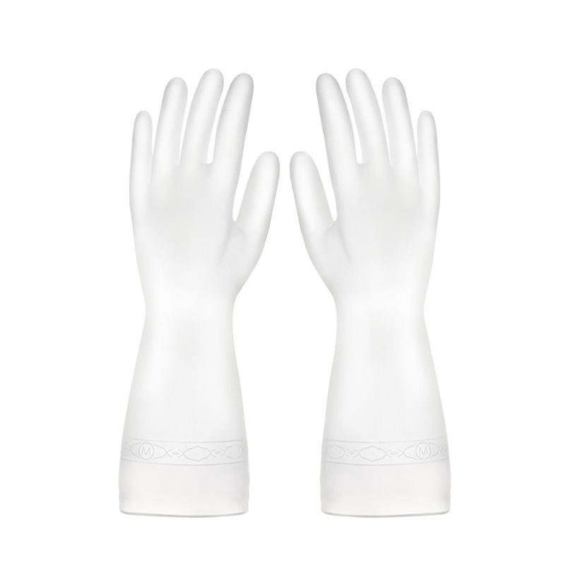 Durable Transparent Waterproof Kitchen Dishwashing Gloves - Wear-Resistant and Long-Lasting Rubber Gloves