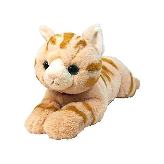 Knee cat stuffed toy brown M size P-1812
