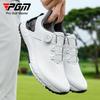 PGM Men's Golf Sneakers - Comfortable Shock Absorption with Knob Laces, Breathable, Anti-Slip, Height Increasing.