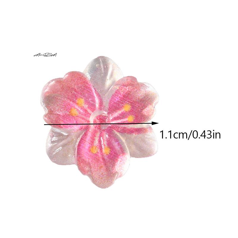 50Pcs 3D Ice Translucent Gradient Blossom Flowers Nail Charms Luminous Manicure Art Decorations for Nail Design