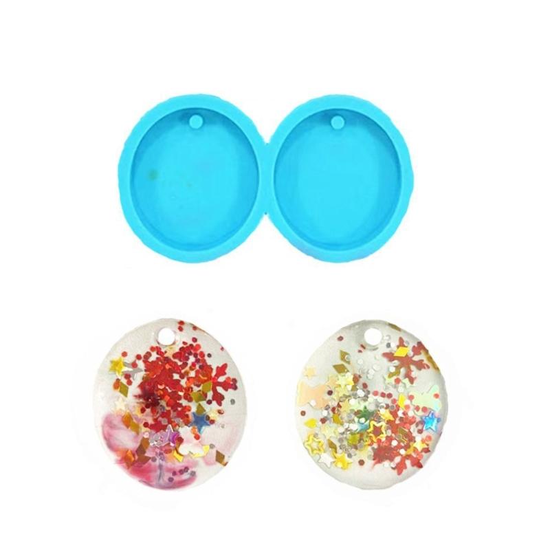 Moon Pentagram Round Earring Silicone Mold Suitable for Epoxy Resin Diy Craft Backpacks Pendant Ornament Jewelry Making