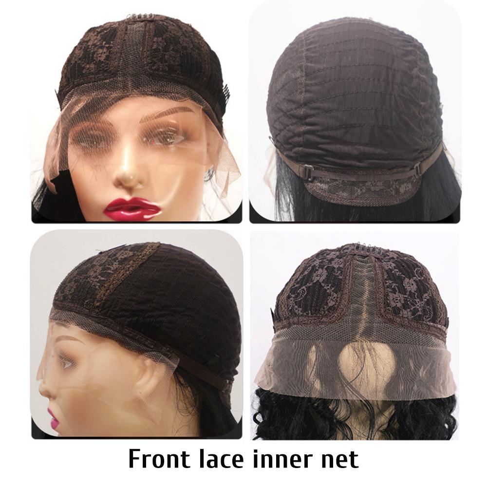 Wavy Wigs Deep Wave Lace Frontal Wigs Brazilian Hair Wigs for Black Women Natural Black 150percent